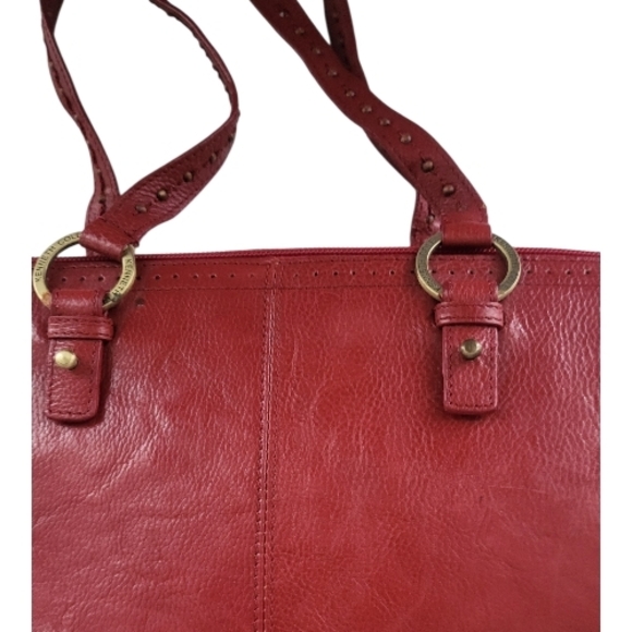 Kenneth Cole New York Red Stud-Detail Leather Shoulder Bag - Picture 6 of 10